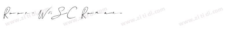 Roos W01SC Roman字体转换